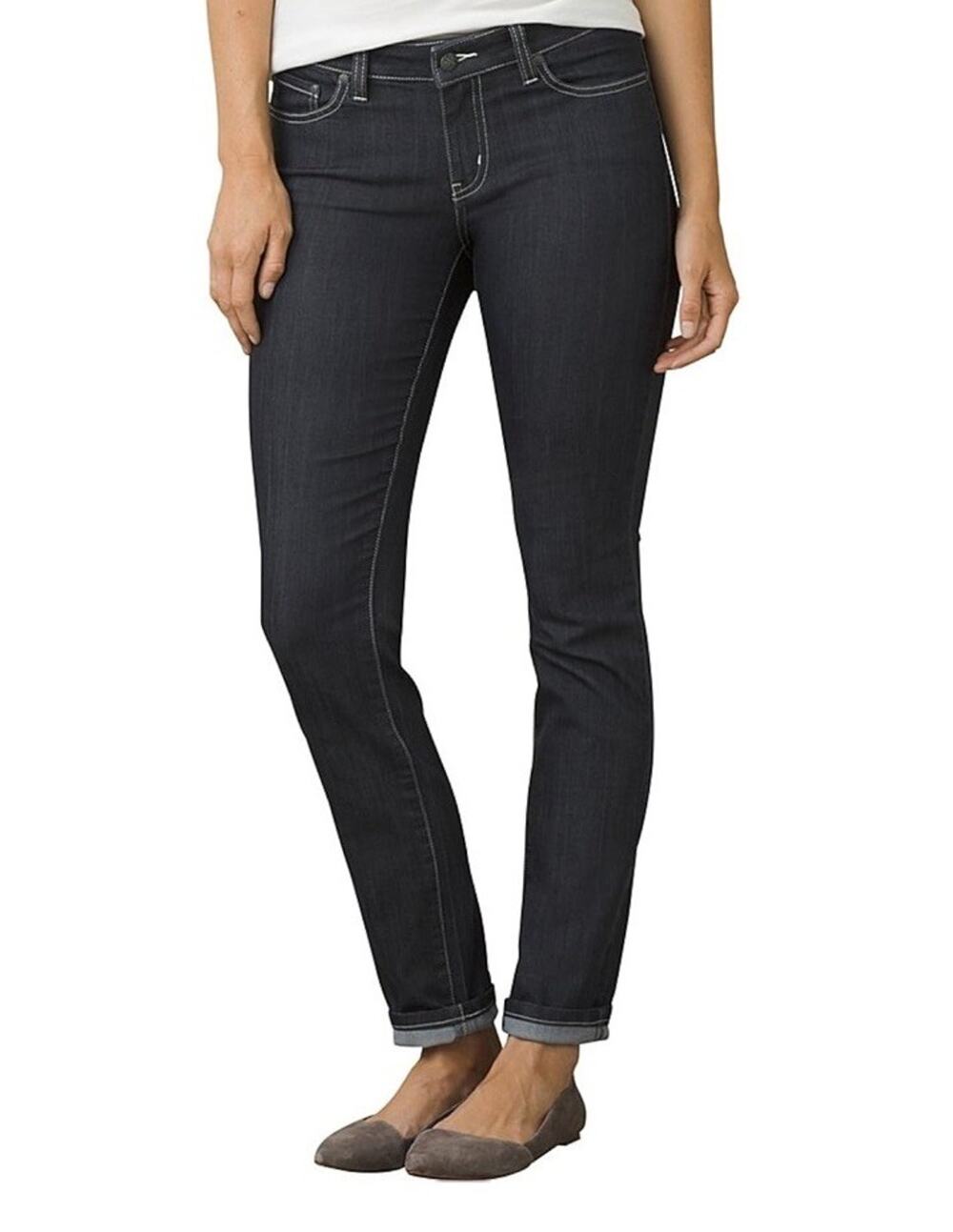 NEW Prana Kayla Jean Dark Grey/Blue Organic Stretch Denim Size 00 Inseam 32”